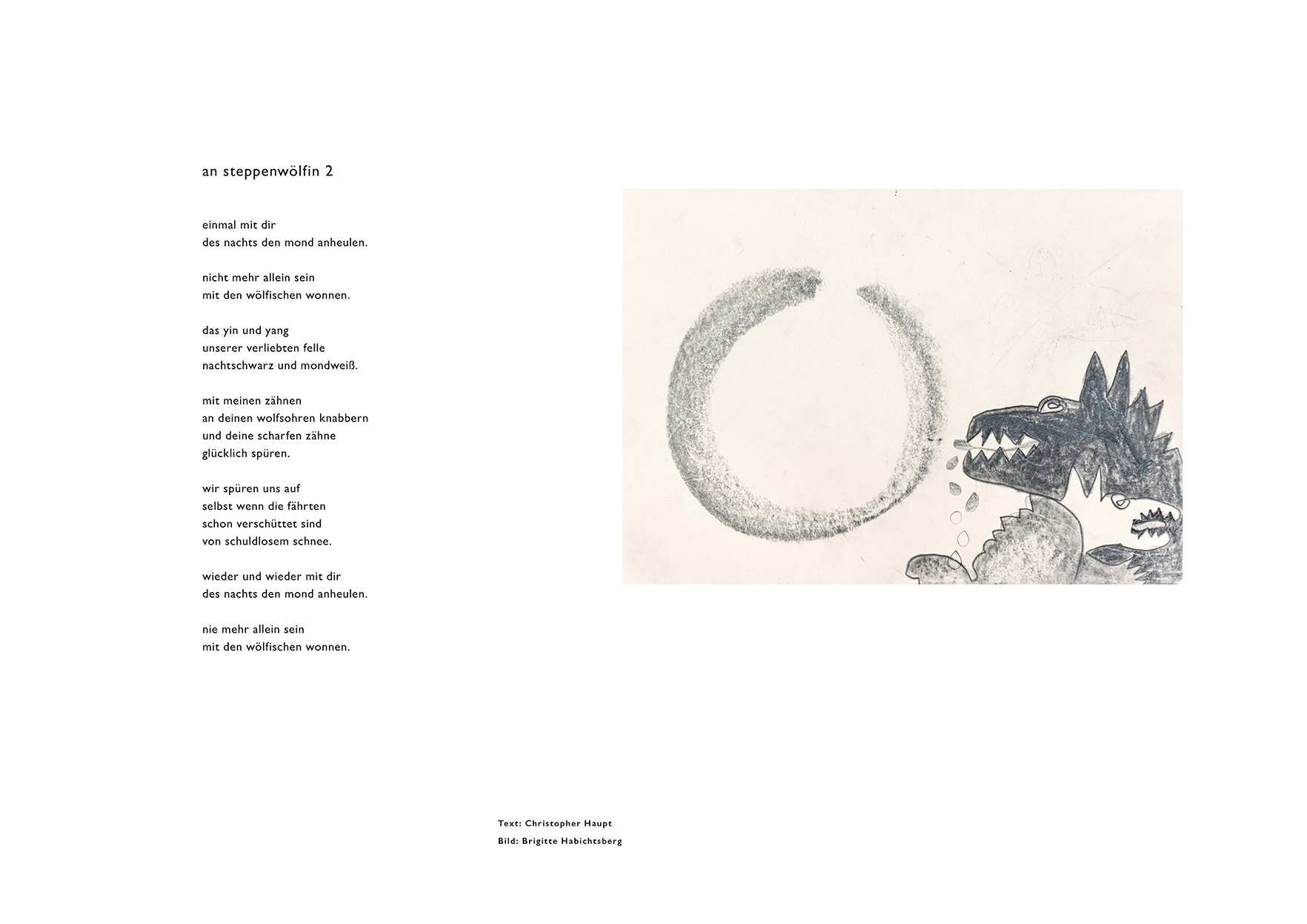 Illustration: Brigitte Habichtsberg, Design: Tom Ohlrogge, Gedichte: Christopher Haupt